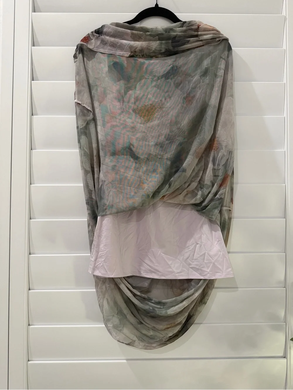 Abercrombie & Fitch Floral Draped Maxi Dress in Taupe, Green, Rust